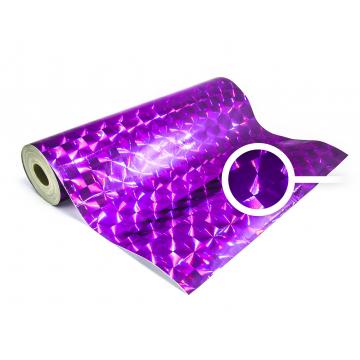 Universal holographic adhesive foil on meters - squares violet